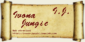 Ivona Jungić vizit kartica